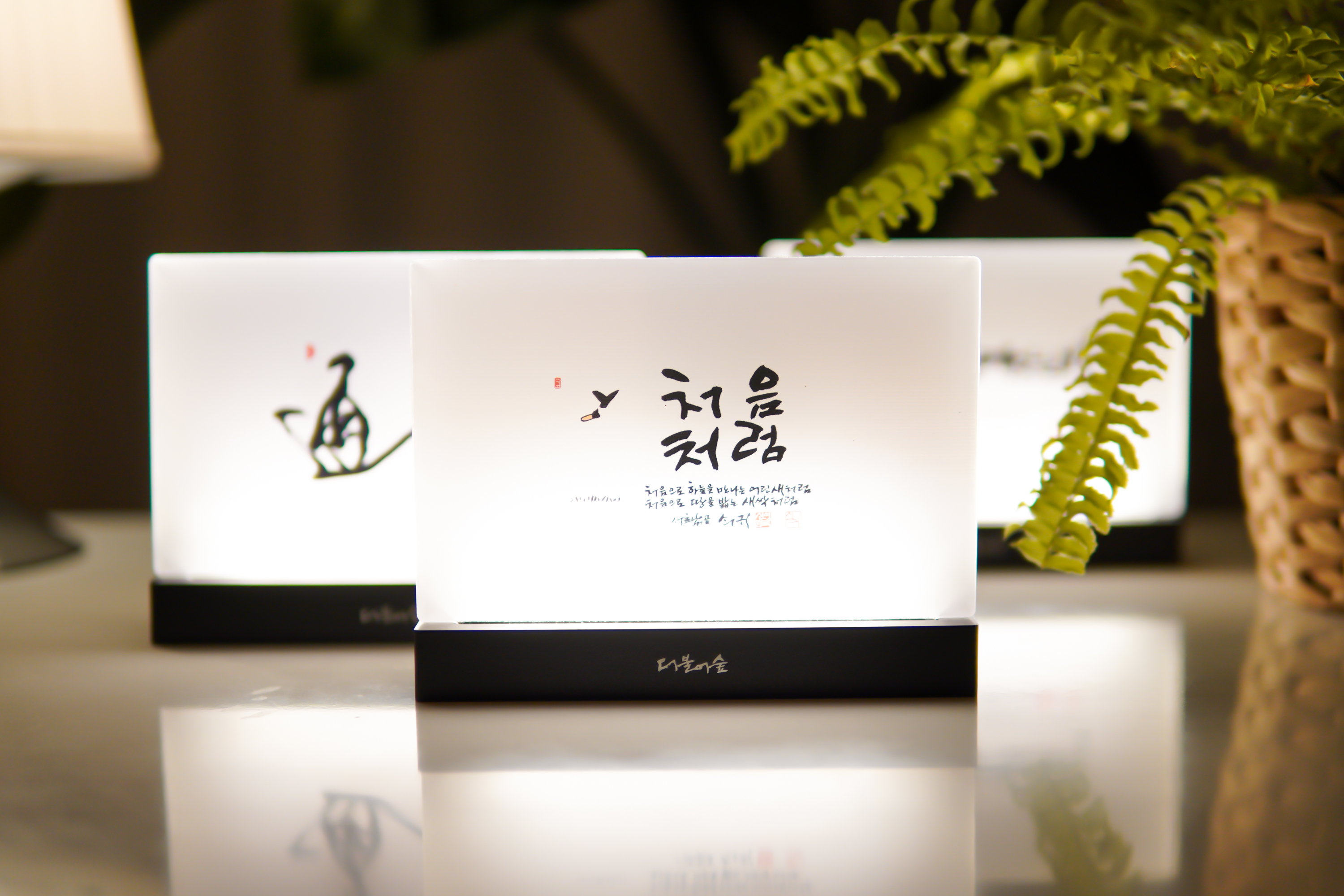 [조명] 힐링 조명 신영복 선생님의 서화와 함께하는 나눔의 빛 위로의 시간