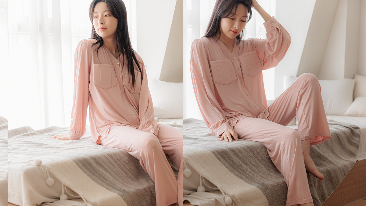 [잠옷] 노브라 잠옷ㅣ노팬티도 가능한 부드러운 모달 홈웨어 #릴렉스파자마