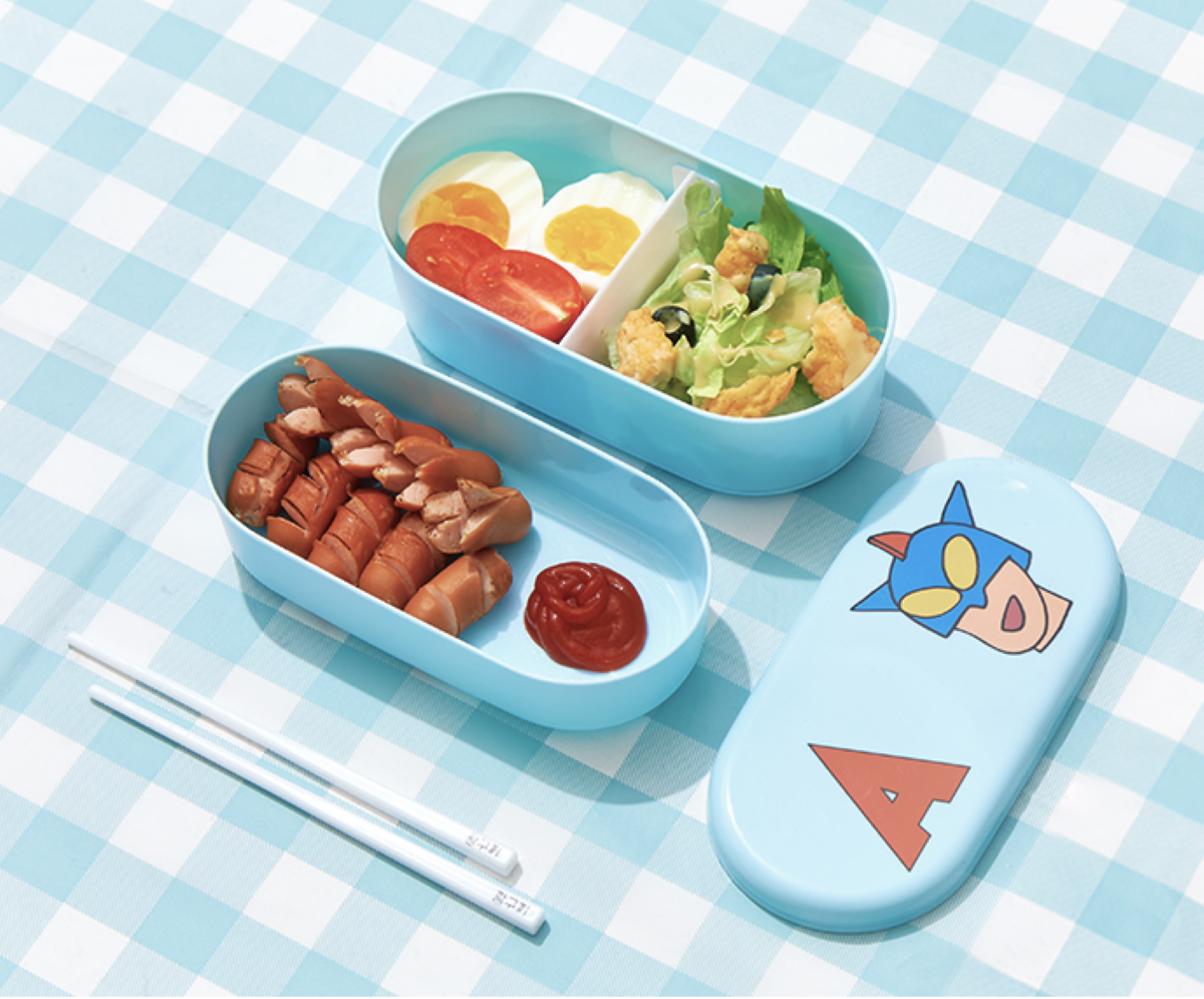 [★정상가24,900원]소풍가자~! 댄꼼마 짱구 액션가면 2단도시락통