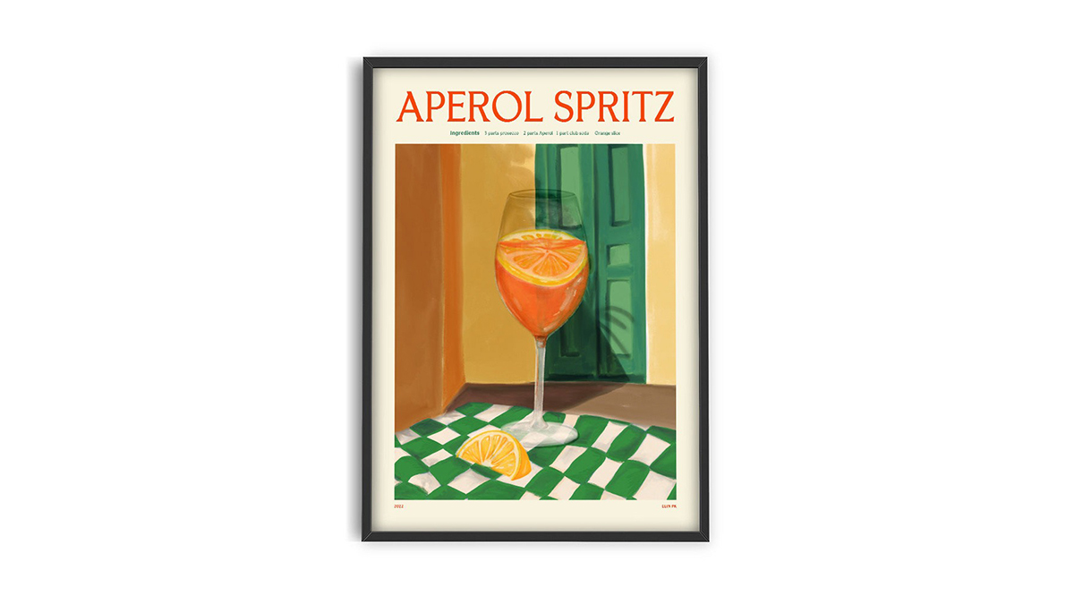 [아트포스터] Elin PK 작가, Aperol Spritz