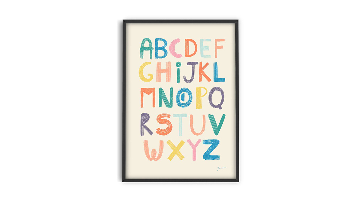 [아트포스터] Zoe Wodarz 작가, Groovy Alphabet