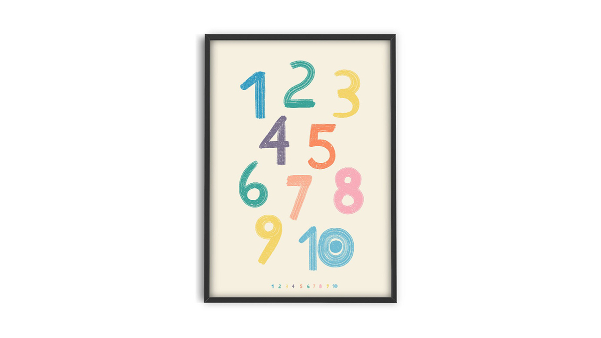 [아트포스터] Zoe Wodarz 작가, Groovy Numbers