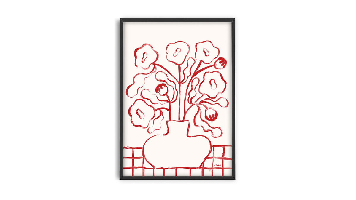[아트포스터] Red Silhouette Poppies