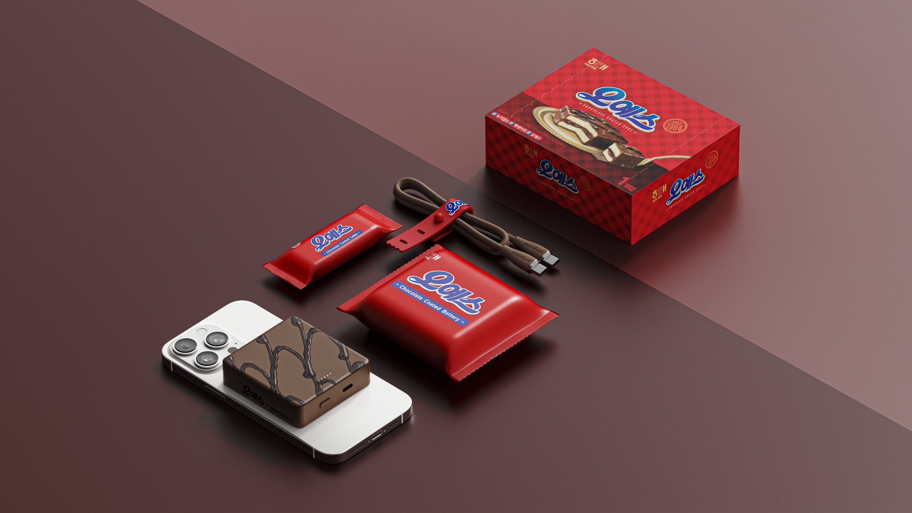 오예스 포장 속 '오예스 맥세이프 보조배터리' [해태제과 공식콜라보]