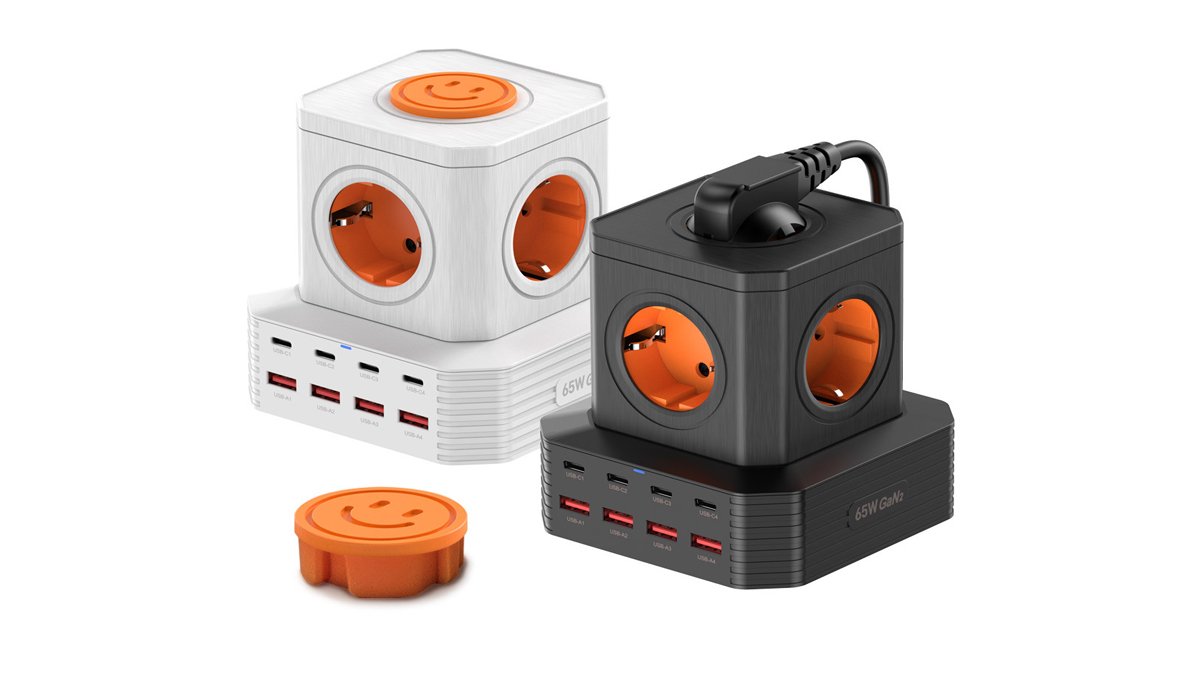 [멀티탭]4000W 큐브 5구 멀티탭 8포트 USB+C타입 PD멀티충전기